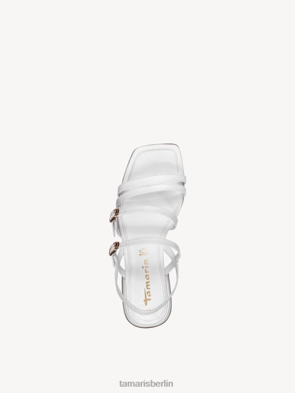 de Tamaris Frauen Sandale aus Leder – weiß 0LHV4442 Schuhe