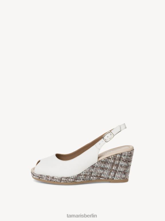 de Tamaris Frauen Sandale aus Leder – weiß/weißes Leder 0LHV4330 Schuhe