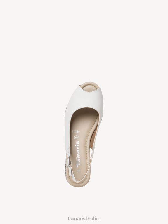 de Tamaris Frauen Sandale aus Leder – weiß/weißes Leder 0LHV4330 Schuhe