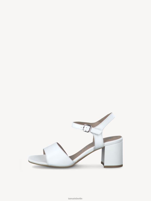 de Tamaris Frauen Sandale aus Leder – weiß/weißes Leder 0LHV4398 Schuhe