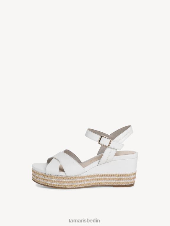 de Tamaris Frauen Sandale aus Leder – weiß/weißes Leder 0LHV4836 Schuhe