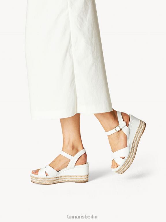 de Tamaris Frauen Sandale aus Leder – weiß/weißes Leder 0LHV4836 Schuhe