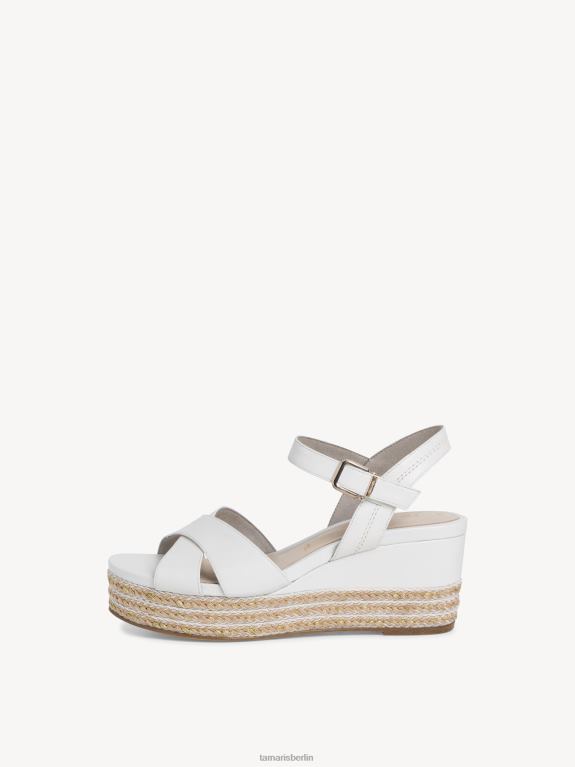 de Tamaris Frauen Sandale aus Leder – weiß/weißes Leder 0LHV4836 Schuhe