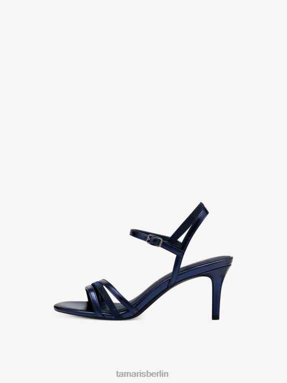 de Tamaris Frauen Sandale mit Absatz - Blau/Marineblau met. Kamm 0LHV4969 Schuhe