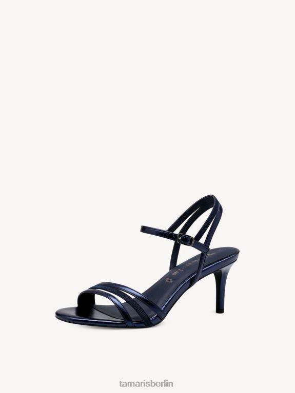 de Tamaris Frauen Sandale mit Absatz - Blau/Marineblau met. Kamm 0LHV4969 Schuhe