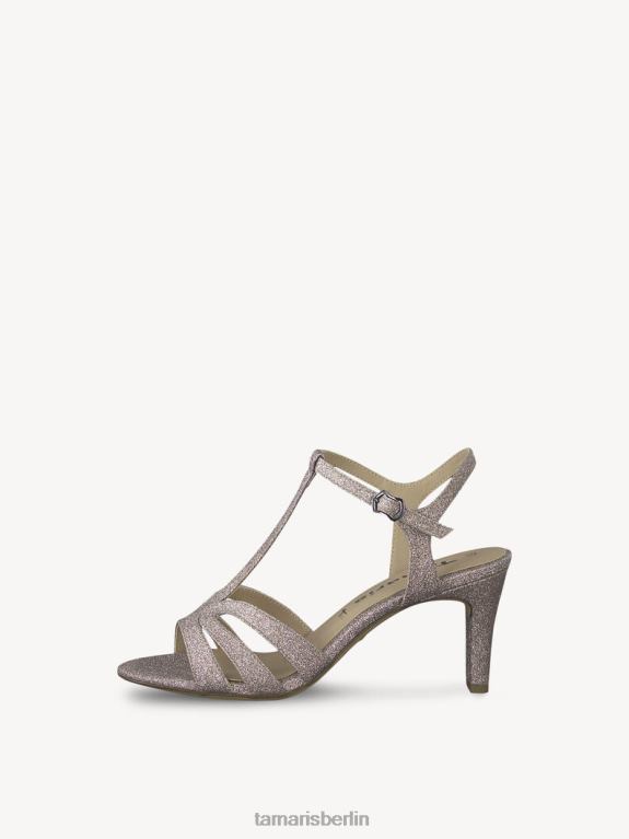 de Tamaris Frauen Sandale mit Absatz – Braun/Platin-Glamour 0LHV42285 Schuhe