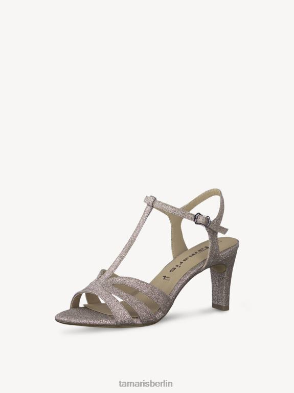 de Tamaris Frauen Sandale mit Absatz – Braun/Platin-Glamour 0LHV42285 Schuhe