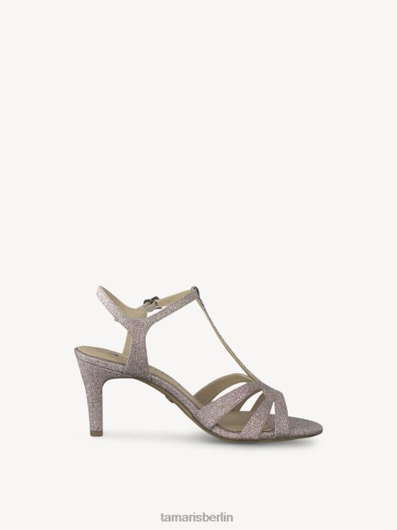de Tamaris Frauen Sandale mit Absatz – Braun/Platin-Glamour 0LHV42285 Schuhe