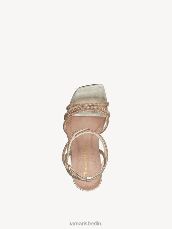 de Tamaris Frauen Sandale mit Absatz – Metallic/Goldkristall 0LHV41746 Schuhe