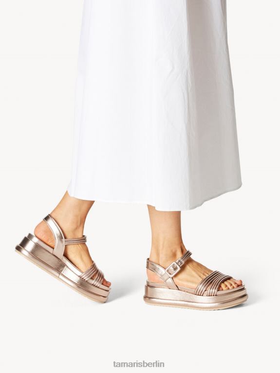 de Tamaris Frauen Sandale mit Absatz – Metallic/Hellgold 0LHV4114 Schuhe