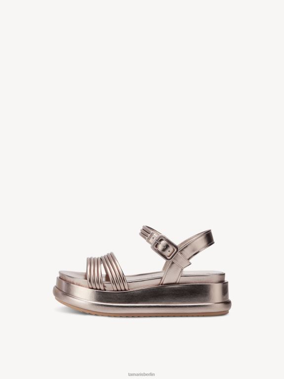 de Tamaris Frauen Sandale mit Absatz – Metallic/Hellgold 0LHV4114 Schuhe