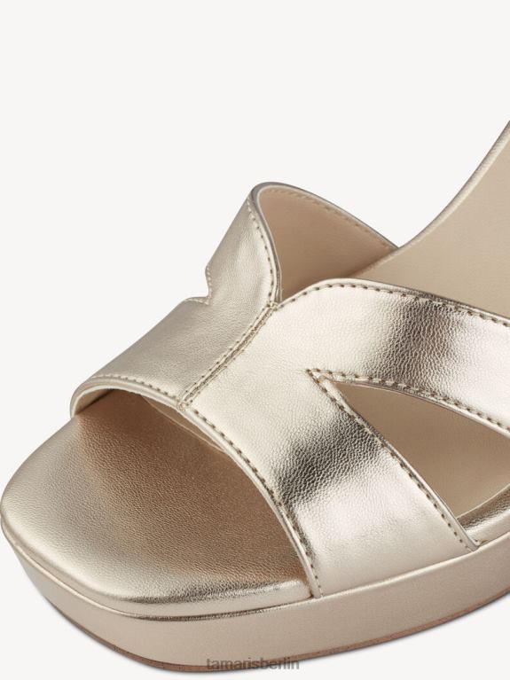 de Tamaris Frauen Sandale mit Absatz – Metallic/Hellgold 0LHV41516 Schuhe