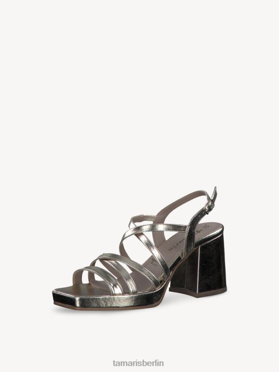de Tamaris Frauen Sandale mit Absatz – Metallic/Hellgold 0LHV445 Schuhe