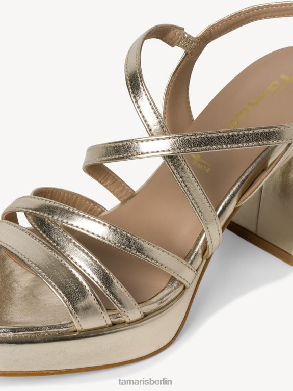 de Tamaris Frauen Sandale mit Absatz – Metallic/Hellgold 0LHV445 Schuhe