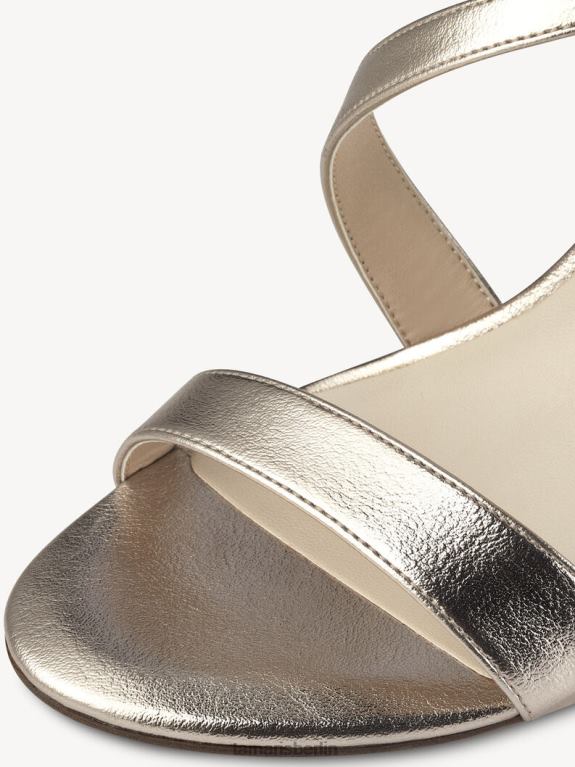 de Tamaris Frauen Sandale mit Absatz – Metallic/Hellgold 0LHV4642 Schuhe