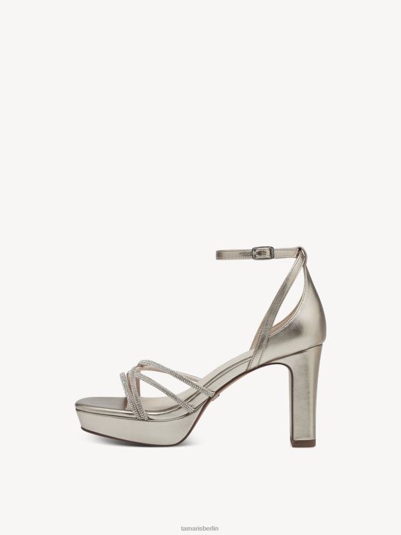 de Tamaris Frauen Sandale mit Absatz – Metallic/Hellgold 0LHV4677 Schuhe