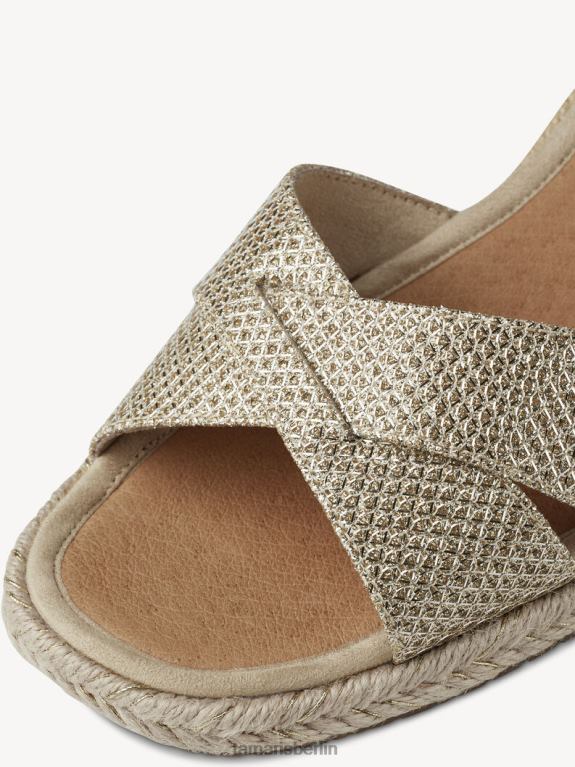 de Tamaris Frauen Sandale mit Absatz – Metallic/Hellgold-Glamour 0LHV41562 Schuhe