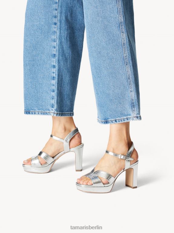 de Tamaris Frauen Sandale mit Absatz – Metallic/Silber 0LHV41704 Schuhe