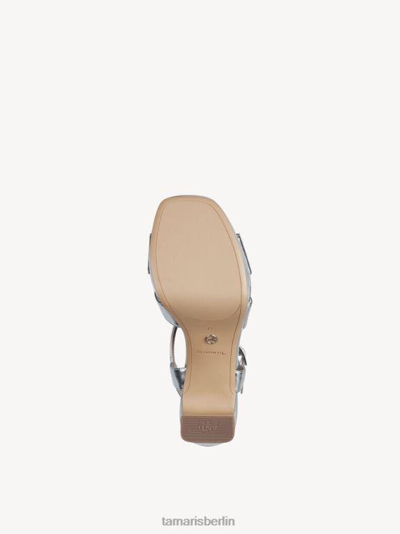 de Tamaris Frauen Sandale mit Absatz – Metallic/Silber 0LHV41704 Schuhe