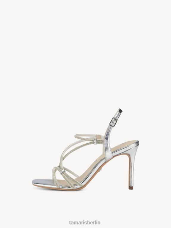 de Tamaris Frauen Sandale mit Absatz – Metallic/Silber 0LHV4524 Schuhe