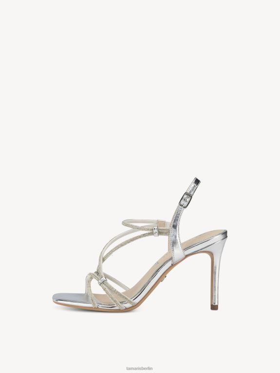de Tamaris Frauen Sandale mit Absatz – Metallic/Silber 0LHV4524 Schuhe