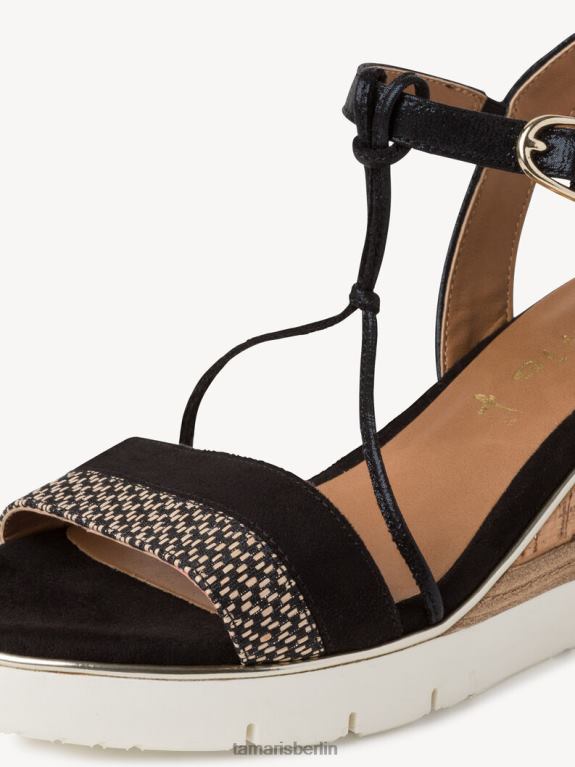 de Tamaris Frauen Sandale mit Absatz – Schwarz/Schwarzkamm 0LHV41900 Schuhe