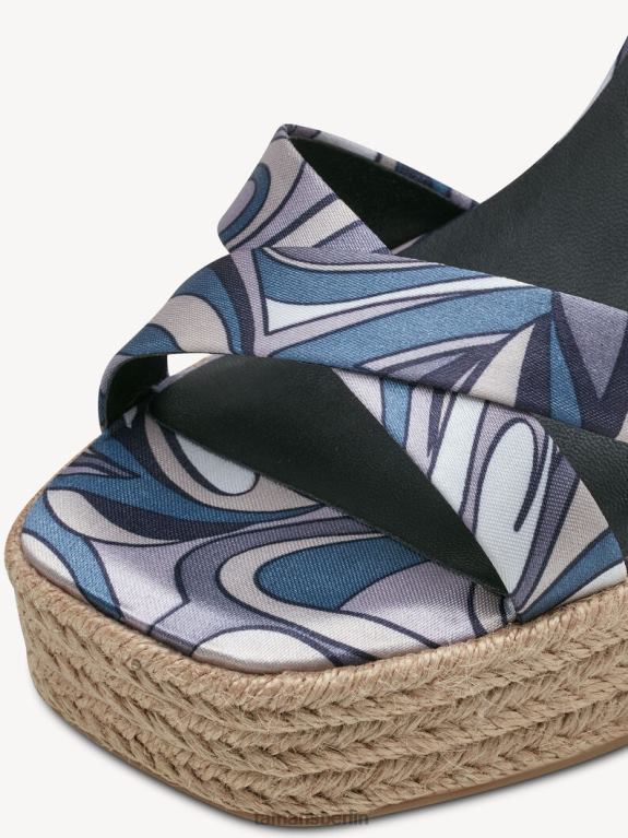 de Tamaris Frauen Sandale mit Absatz – Schwarz/Schwarzkamm 0LHV4582 Schuhe