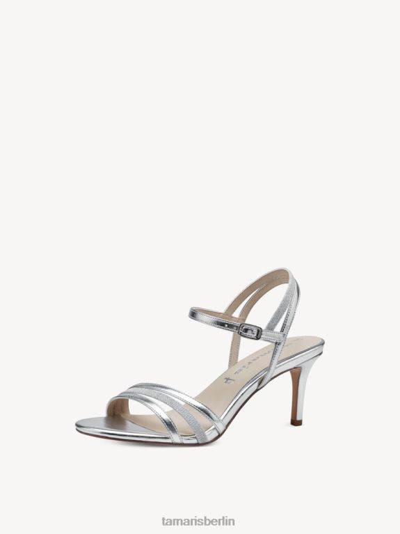 de Tamaris Frauen Sandale mit Absatz – metallischer/silberner Kamm 0LHV4410 Schuhe