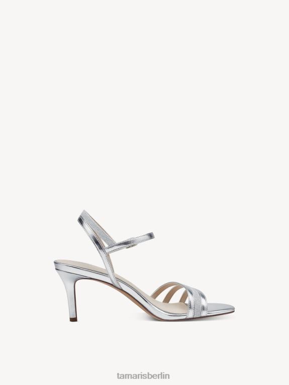 de Tamaris Frauen Sandale mit Absatz – metallischer/silberner Kamm 0LHV4410 Schuhe