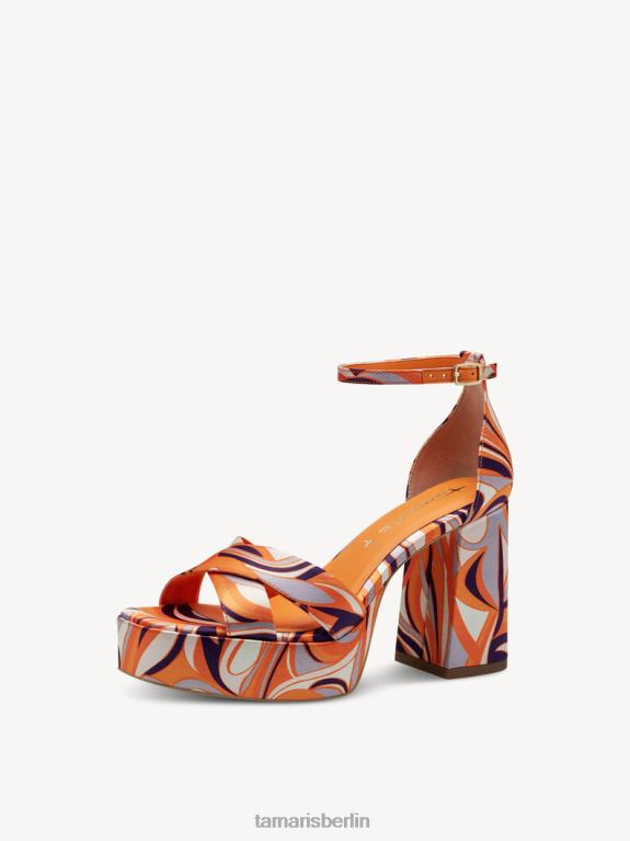 de Tamaris Frauen Sandale mit Absatz – orange/orangefarbener Kamm 0LHV41738 Schuhe