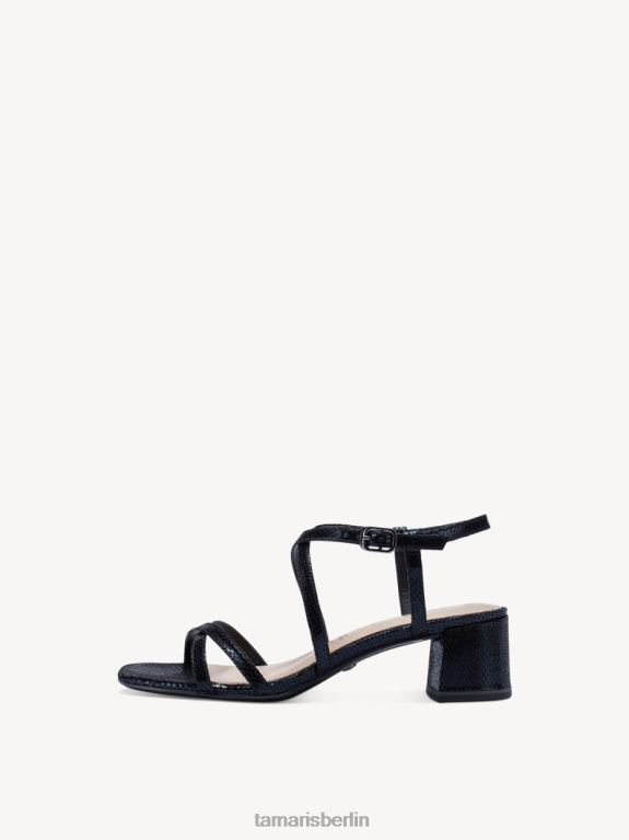 de Tamaris Frauen Sandale mit Absatz - schwarz/schwarz met.str 0LHV4915 Schuhe