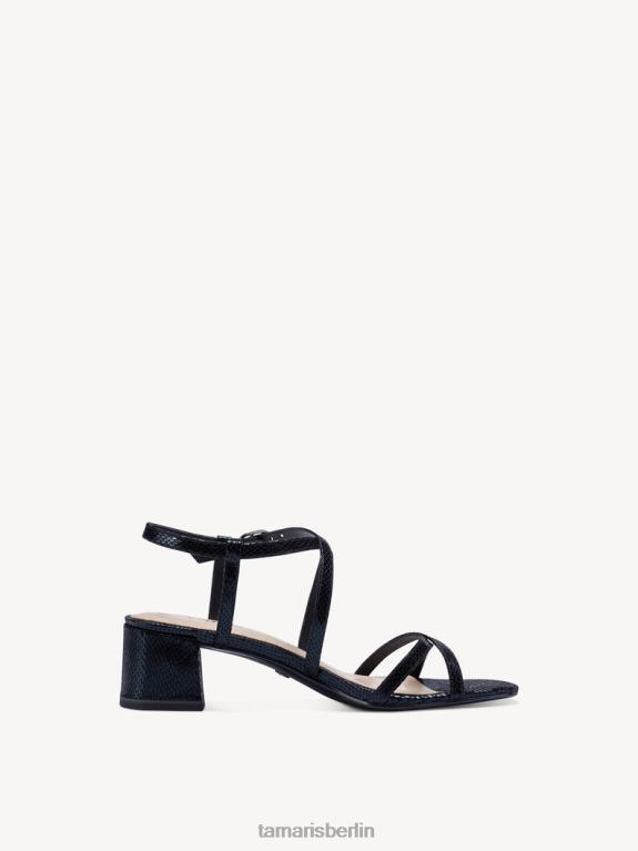 de Tamaris Frauen Sandale mit Absatz - schwarz/schwarz met.str 0LHV4915 Schuhe