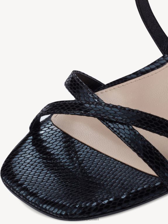 de Tamaris Frauen Sandale mit Absatz - schwarz/schwarz met.str 0LHV4915 Schuhe