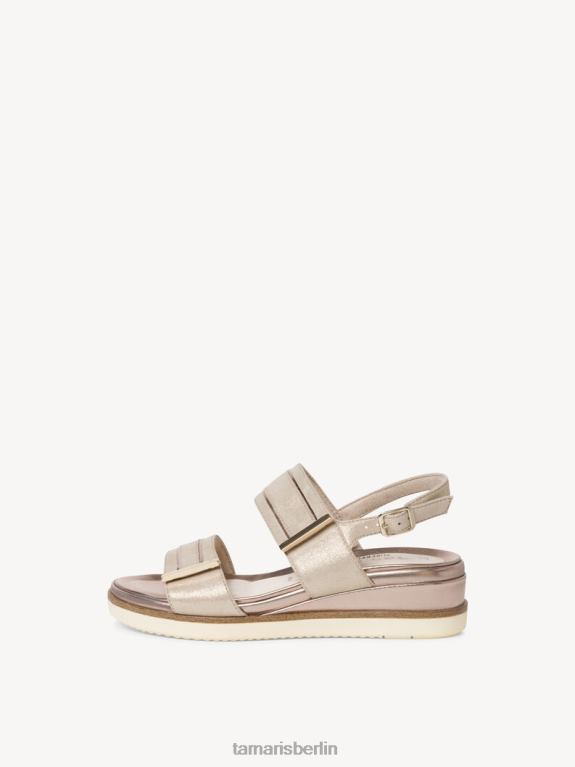 de Tamaris Frauen Sandalette – Beige/Champagner-Wildleder 0LHV4149 Schuhe