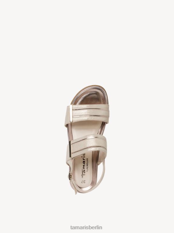 de Tamaris Frauen Sandalette – Beige/Champagner-Wildleder 0LHV4149 Schuhe