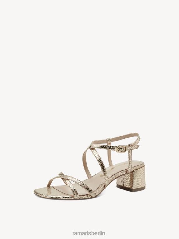 de Tamaris Frauen Sandalette - Gelb/Lt.gold struc. 0LHV4943 Schuhe