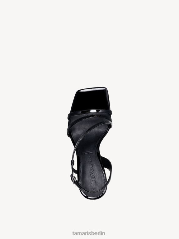 de Tamaris Frauen Sandalette – Schwarz/Schwarzes Lackleder 0LHV41103 Schuhe