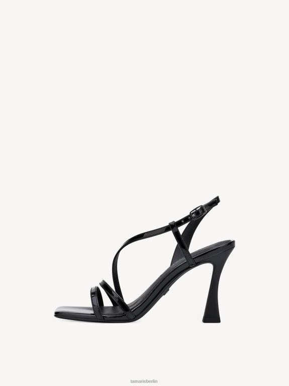 de Tamaris Frauen Sandalette – Schwarz/Schwarzes Lackleder 0LHV41103 Schuhe