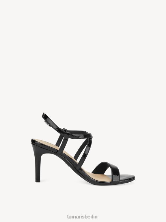 de Tamaris Frauen Sandalette – Schwarz/Schwarzes Lackleder 0LHV41258 Schuhe