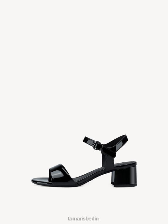 de Tamaris Frauen Sandalette – Schwarz/Schwarzes Lackleder 0LHV4631 Schuhe
