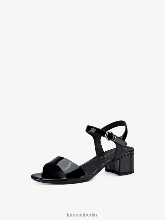 de Tamaris Frauen Sandalette – Schwarz/Schwarzes Lackleder 0LHV4631 Schuhe