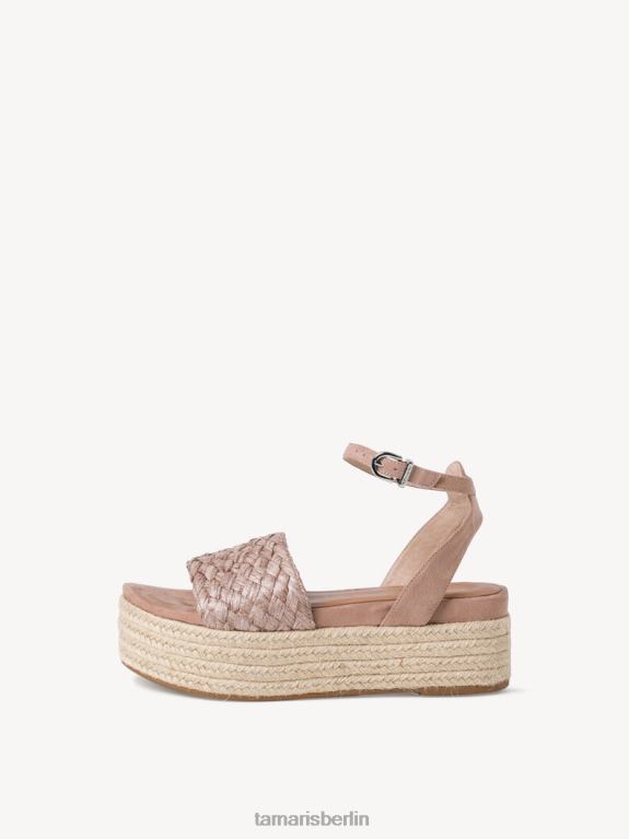 de Tamaris Frauen Sandalette mit Absatz - Rosa/Altrosa gewebt 0LHV41904 Schuhe