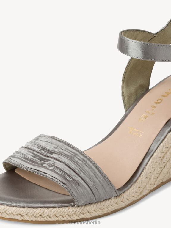 de Tamaris Frauen Sandalette mit grünen/smaragdgrünen Falten 0LHV41987 Schuhe