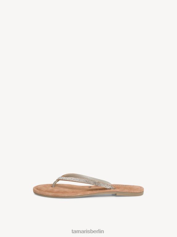 de Tamaris Frauen Zehentrenner aus Leder – Metallic/Silber-Glamour 0LHV4370 Schuhe