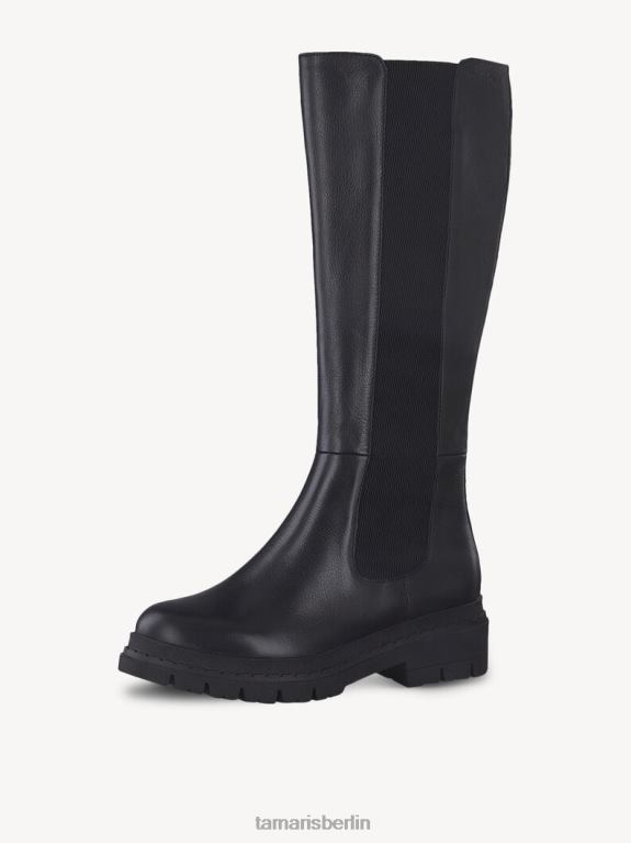 de Tamaris Frauen Lederstiefel - Schwarz/Schwarzes Nappaleder 0LHV41043 Schuhe