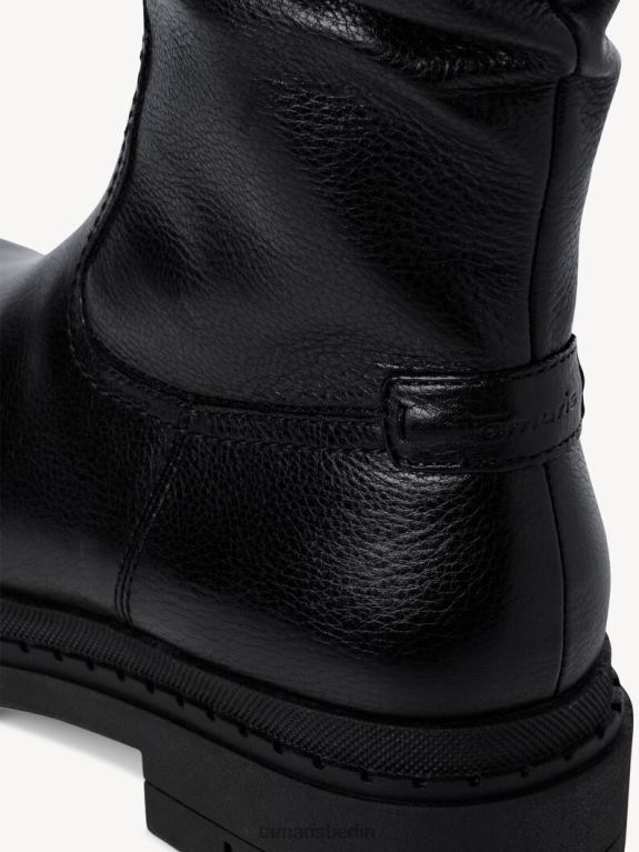 de Tamaris Frauen Lederstiefel - Schwarz/Schwarzes Nappaleder 0LHV41124 Schuhe