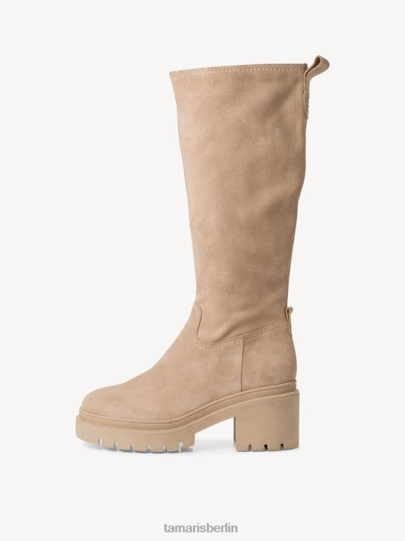 de Tamaris Frauen Lederstiefel – beige/cremefarbenes Wildleder 0LHV41965 Schuhe