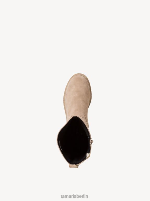 de Tamaris Frauen Lederstiefel – beige/cremefarbenes Wildleder 0LHV41965 Schuhe