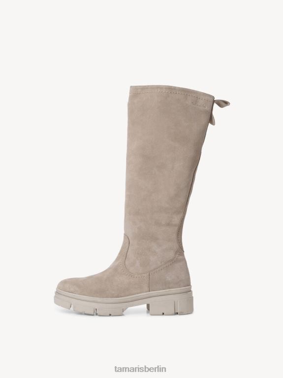 de Tamaris Frauen Lederstiefel - braunes/taupefarbenes Wildleder 0LHV4314 Schuhe