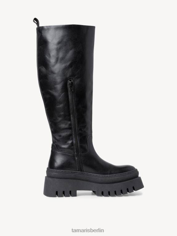 de Tamaris Frauen Lederstiefel - schwarz/schwarzes Leder 0LHV4107 Schuhe